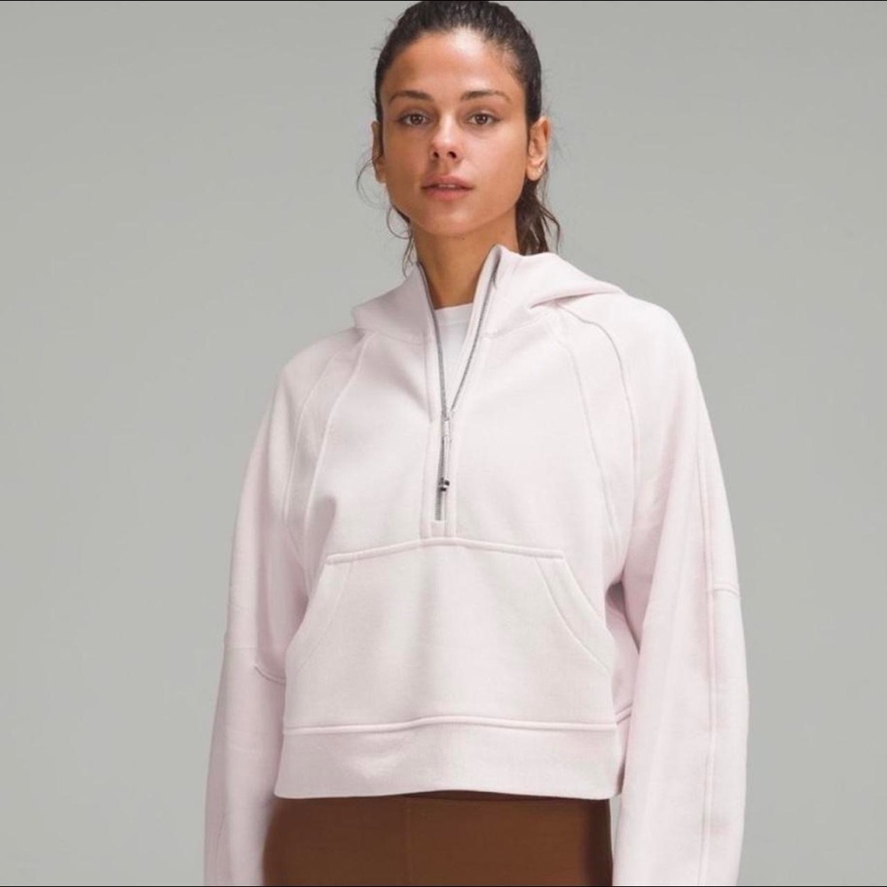 NWT Lululemon Scuba Oversized Half-Zip Hoodie FUSP Flush Pink Size XS/S
